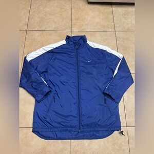 Nike Vintage Men's Windbreaker in Blue and White